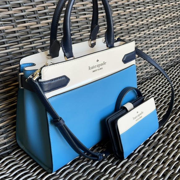 Kate Spade staci medium satchel & staci colorblock medium compact bifold - Picture 7 of 16
